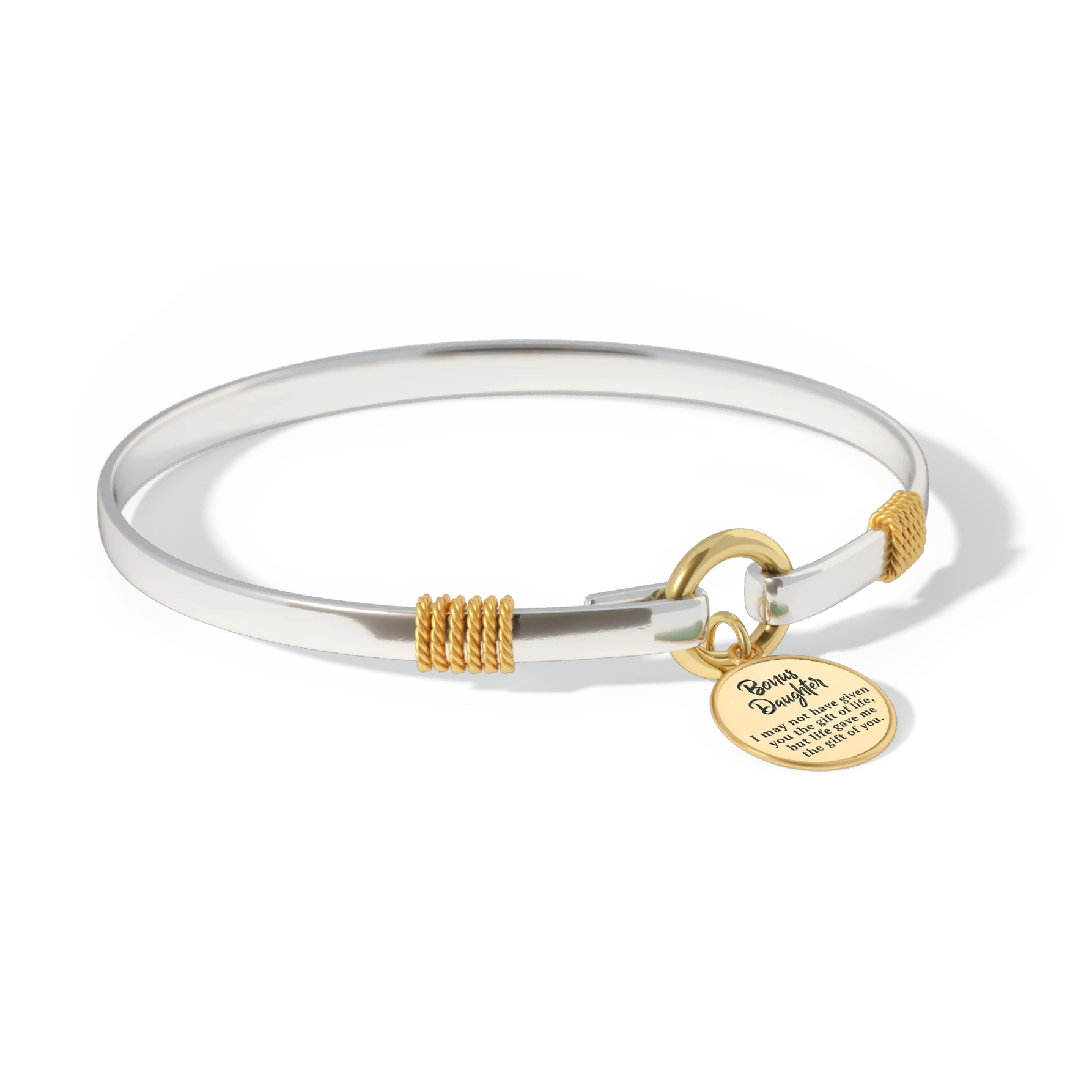 Bonus Daughter - Two-Tone Custom Charm Bracelet