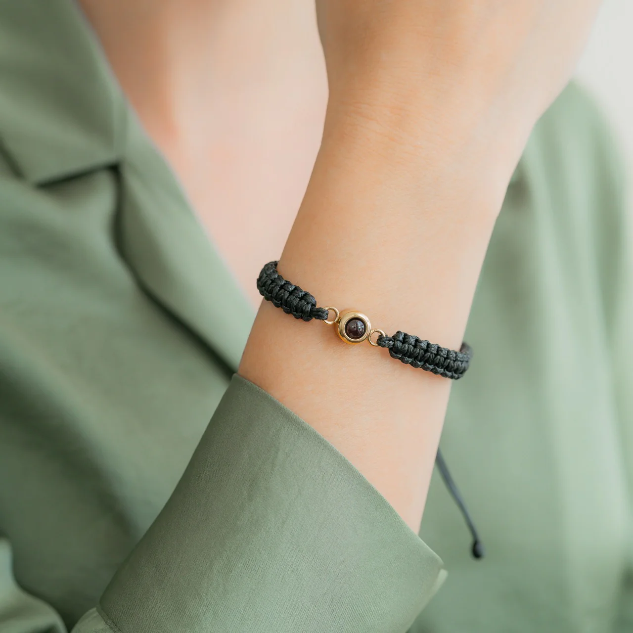 Personalized Braided Photo Bracelet