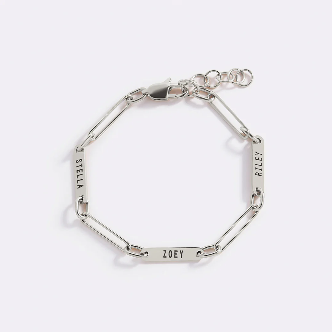 Personalized Paperclip Name Bracelet
