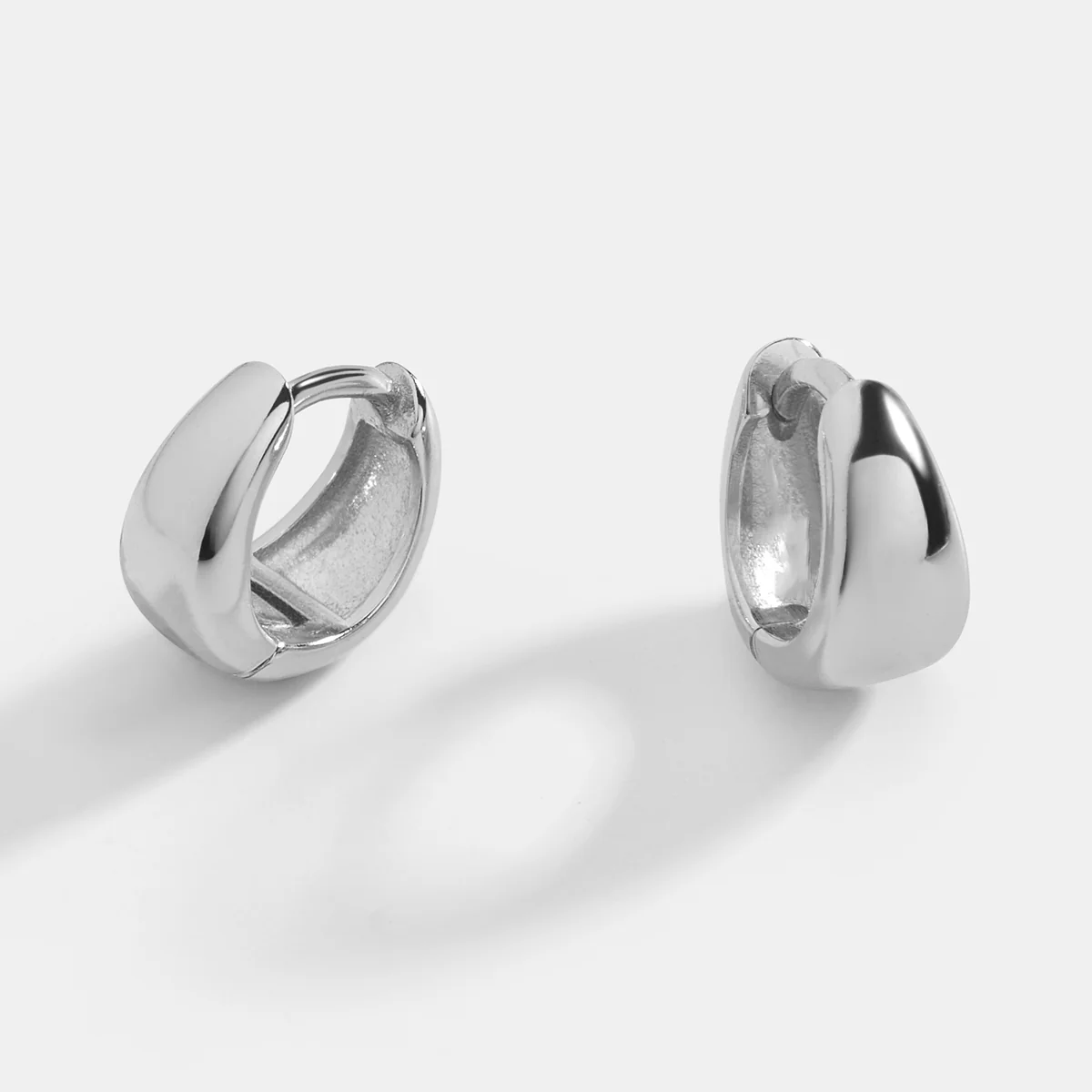 Teardrop Huggie Hoop Earrings