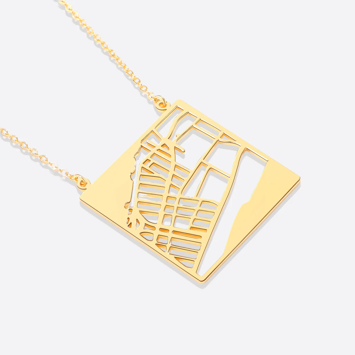Custom Map Pendant Necklace
