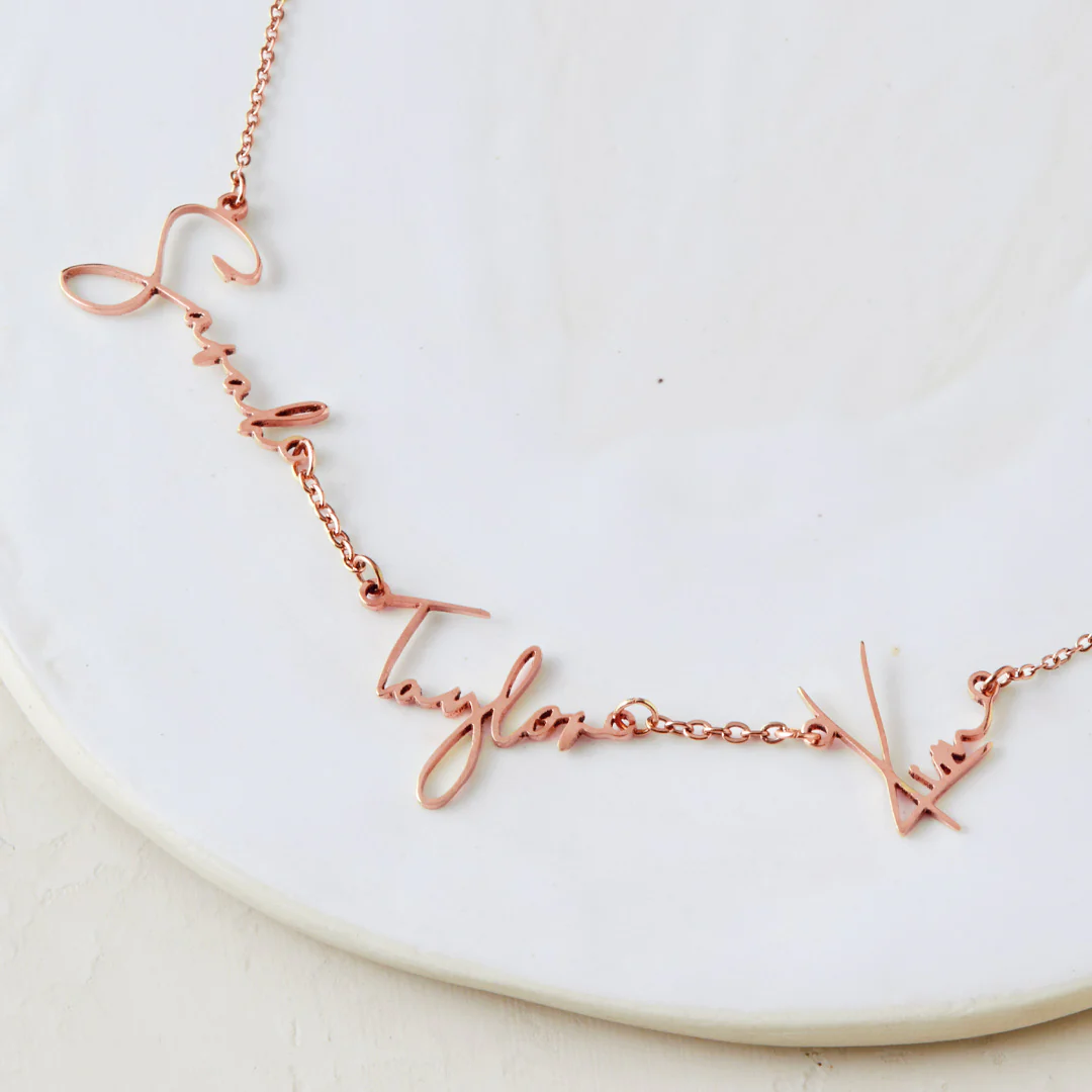 Monroe Triple Name Necklace