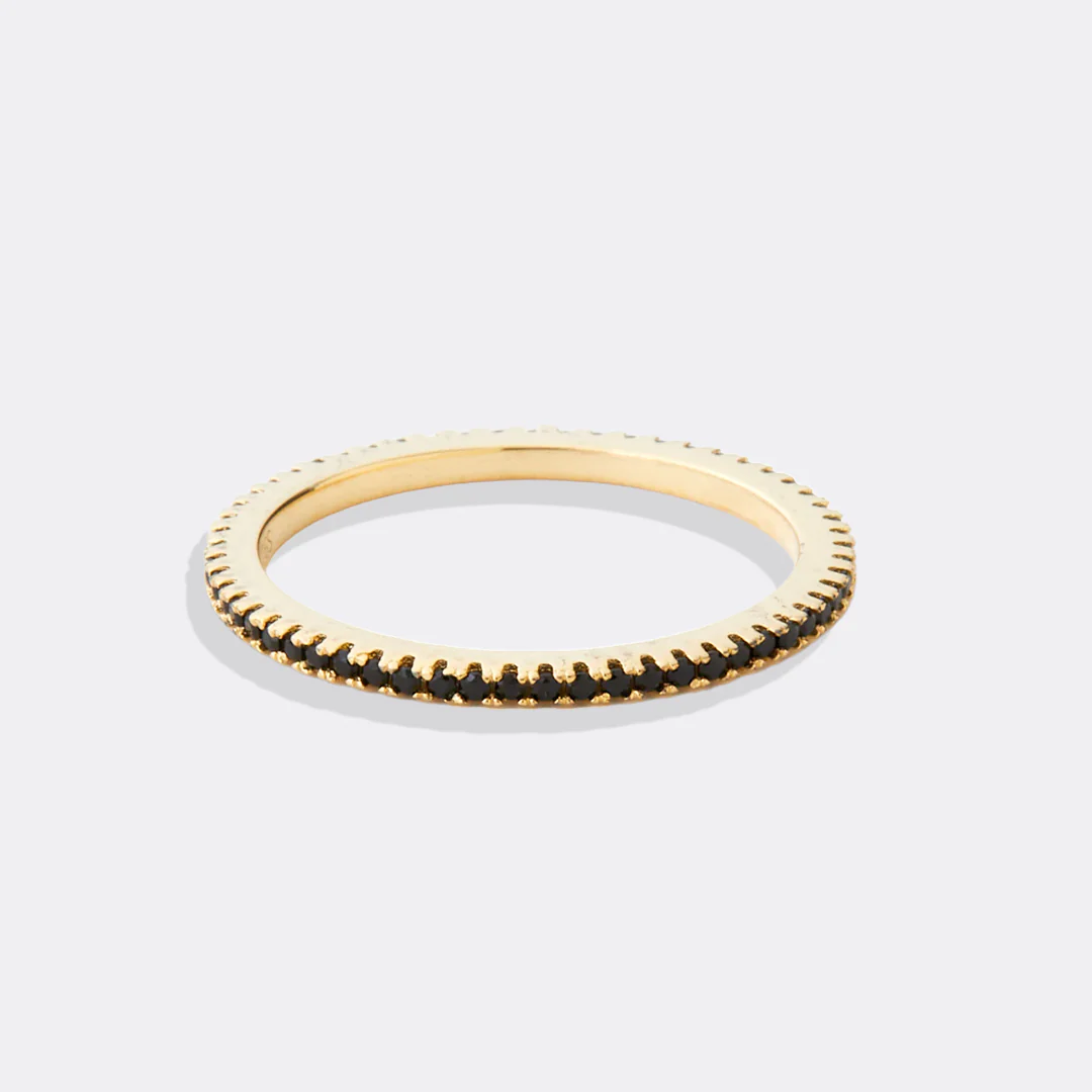 Black Diamond Eternity Stacking Ring