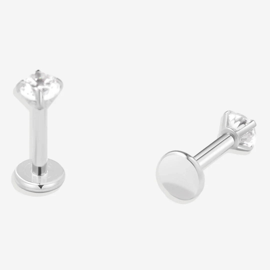 Crystal Sleeper Flatback Studs | 18g