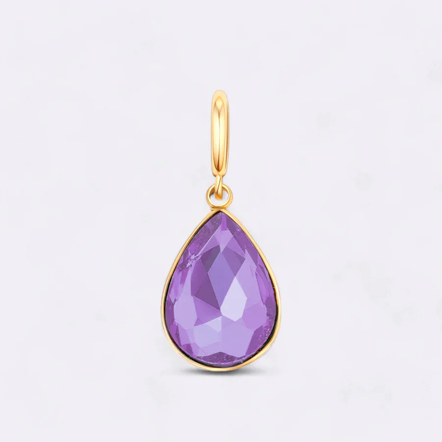 Teardrop Birthstone Charm