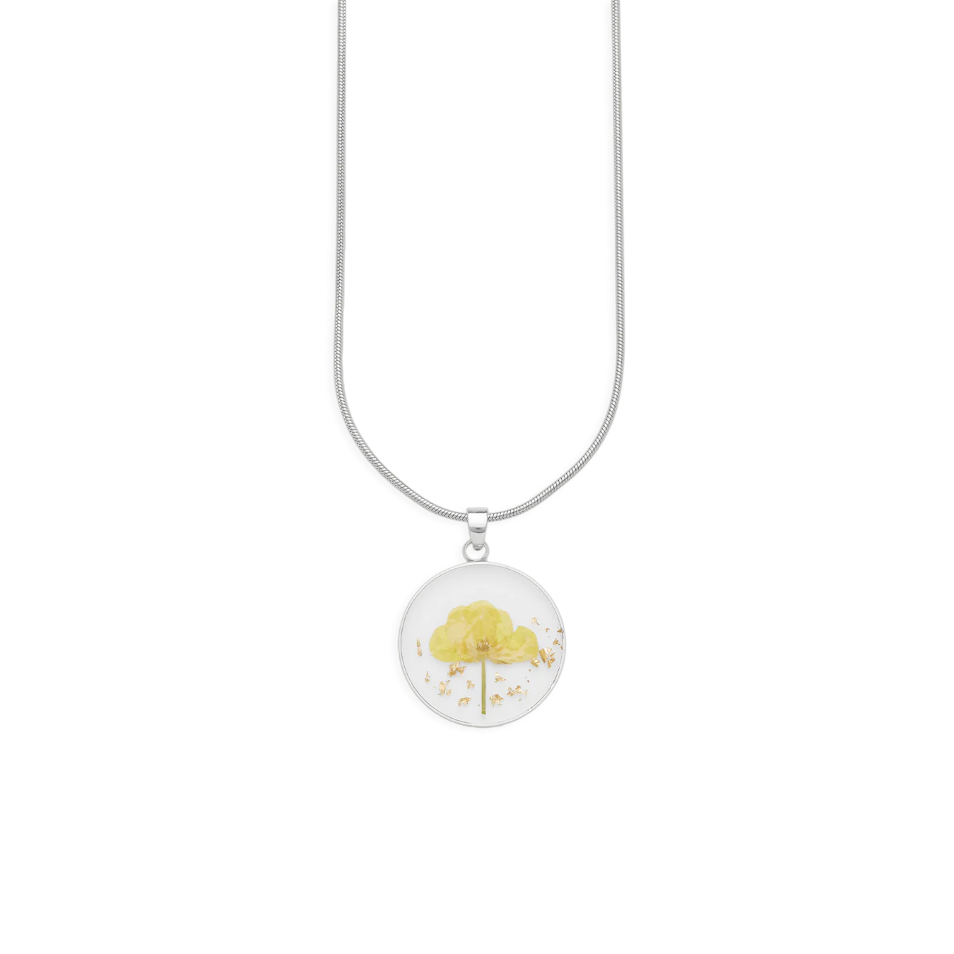 Pressed Birth Flower Necklace