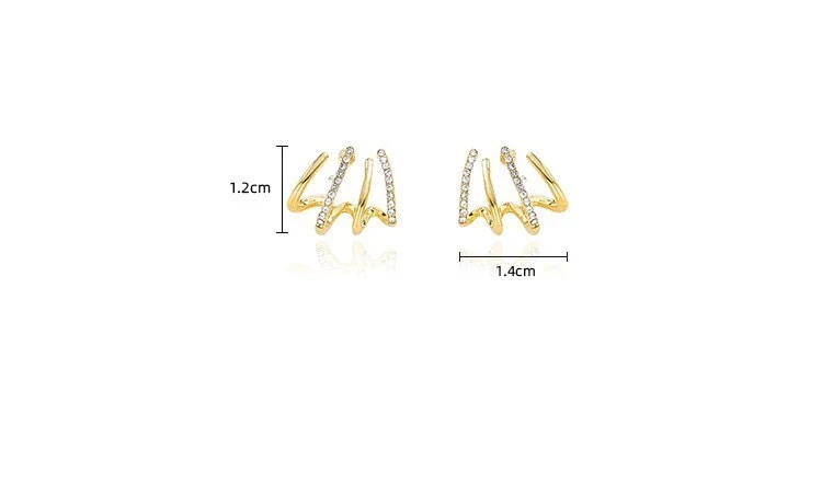 Claw Stud Wrap Earrings