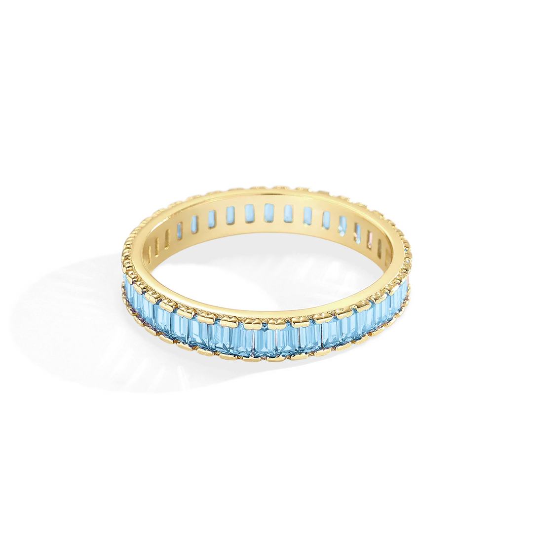 Baguette Birthstone Eternity Band