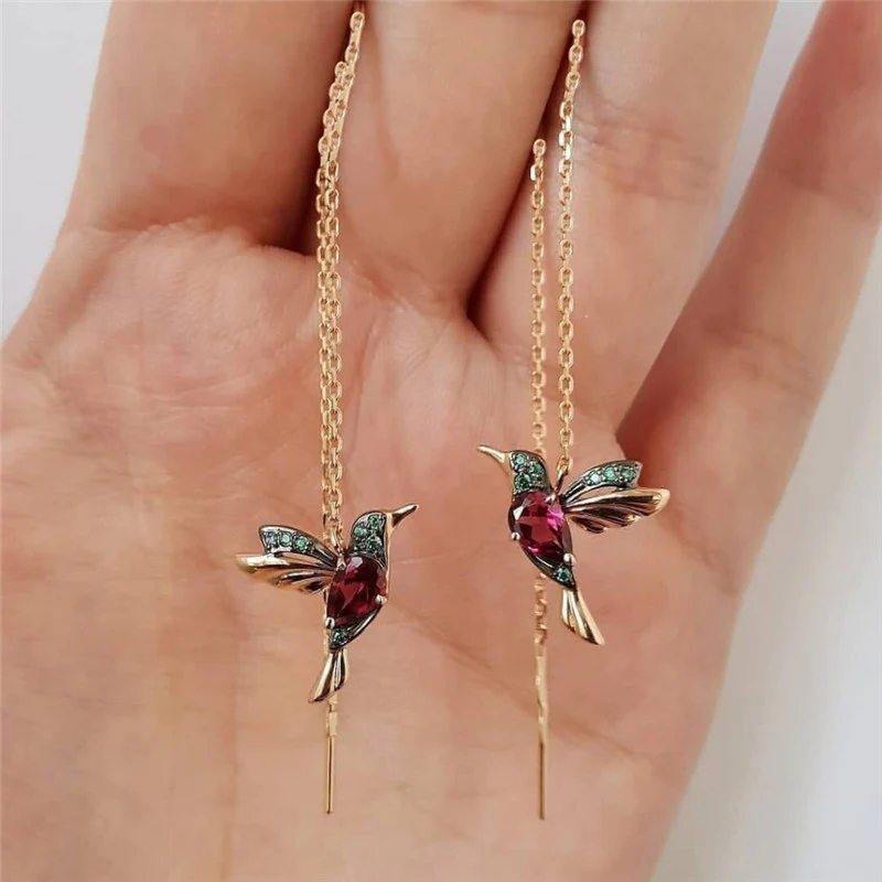 Hummingbird Drop Earrings