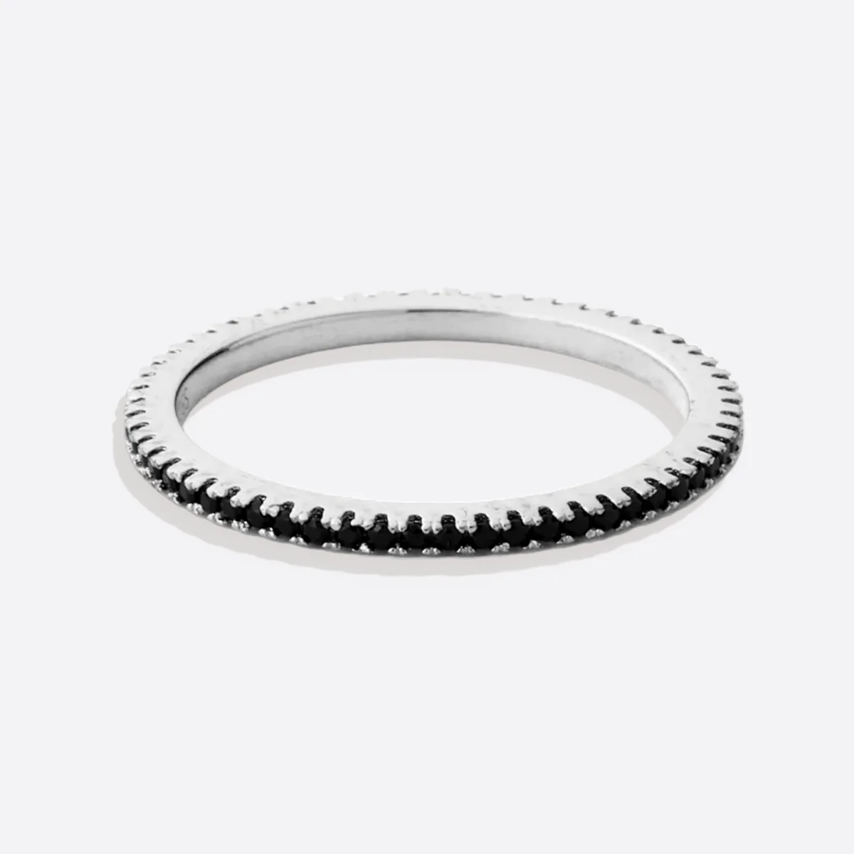 Black Diamond Eternity Stacking Ring