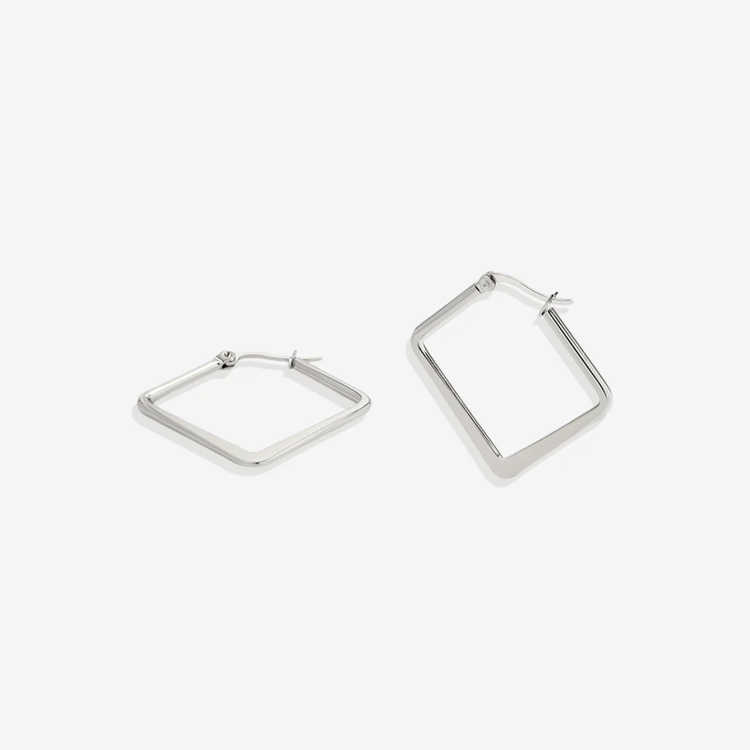 Geometric Girl Boss Hoop Earrings