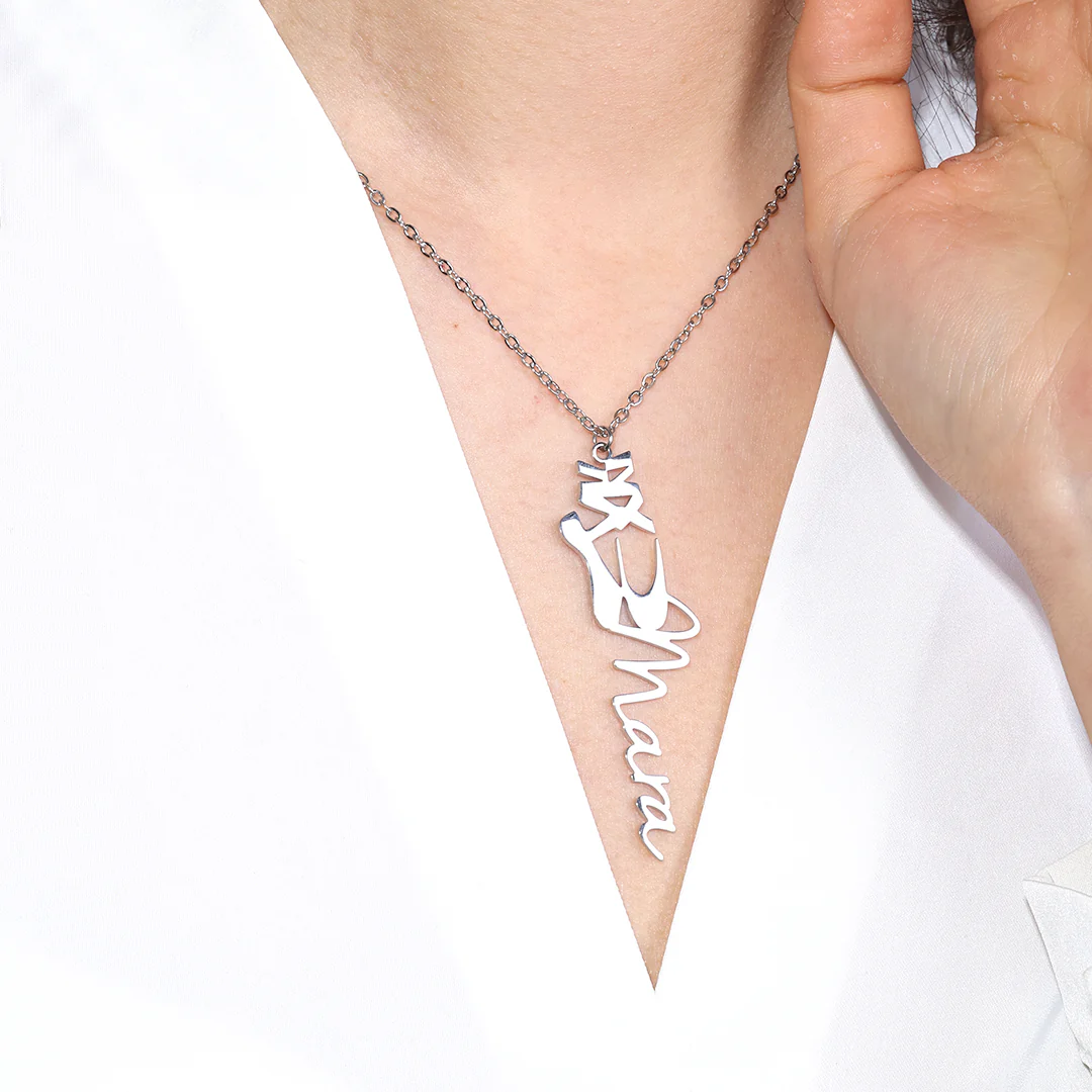 Ballet Shoes Name Necklace