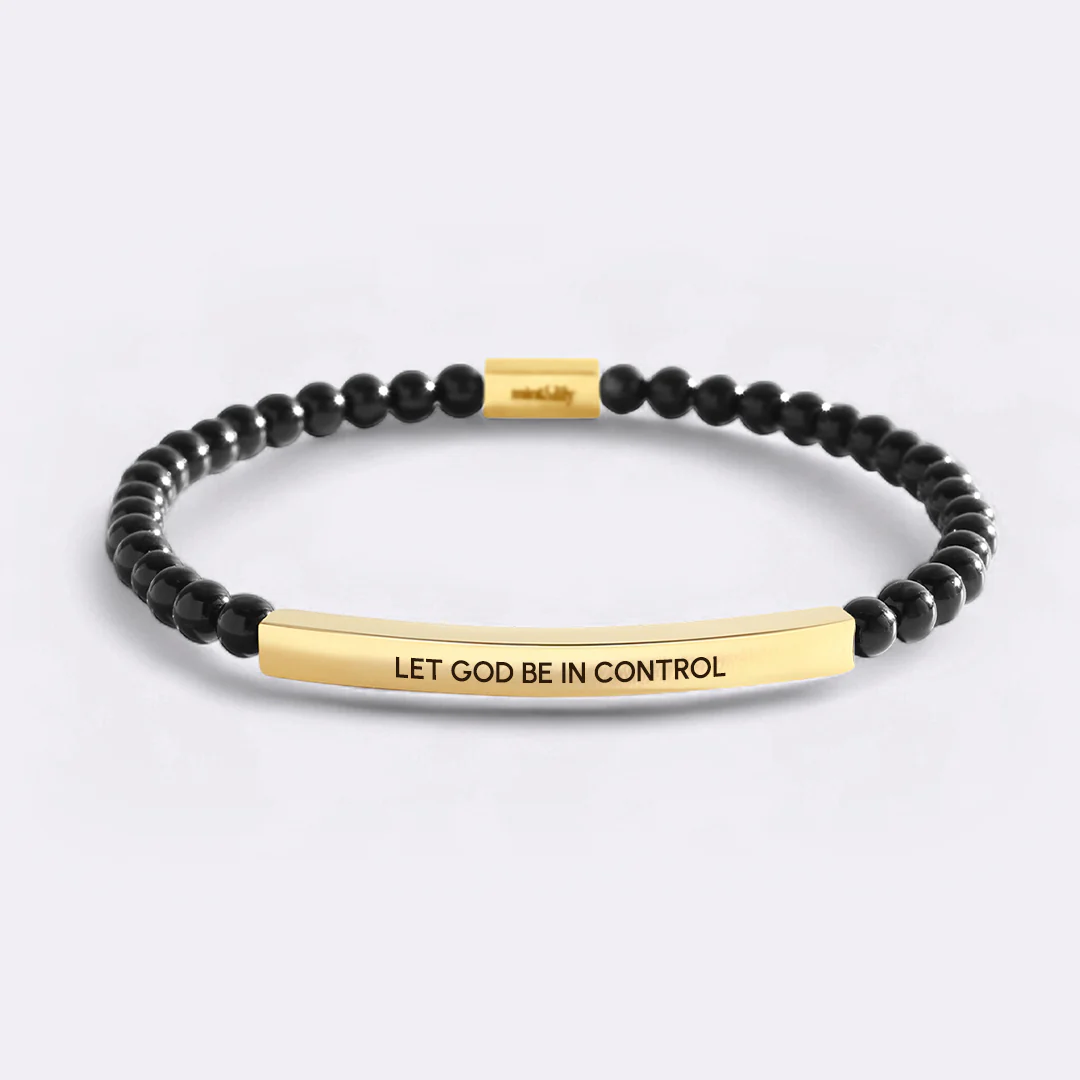 Let God Be In Control Beaded Inspire Bracelet