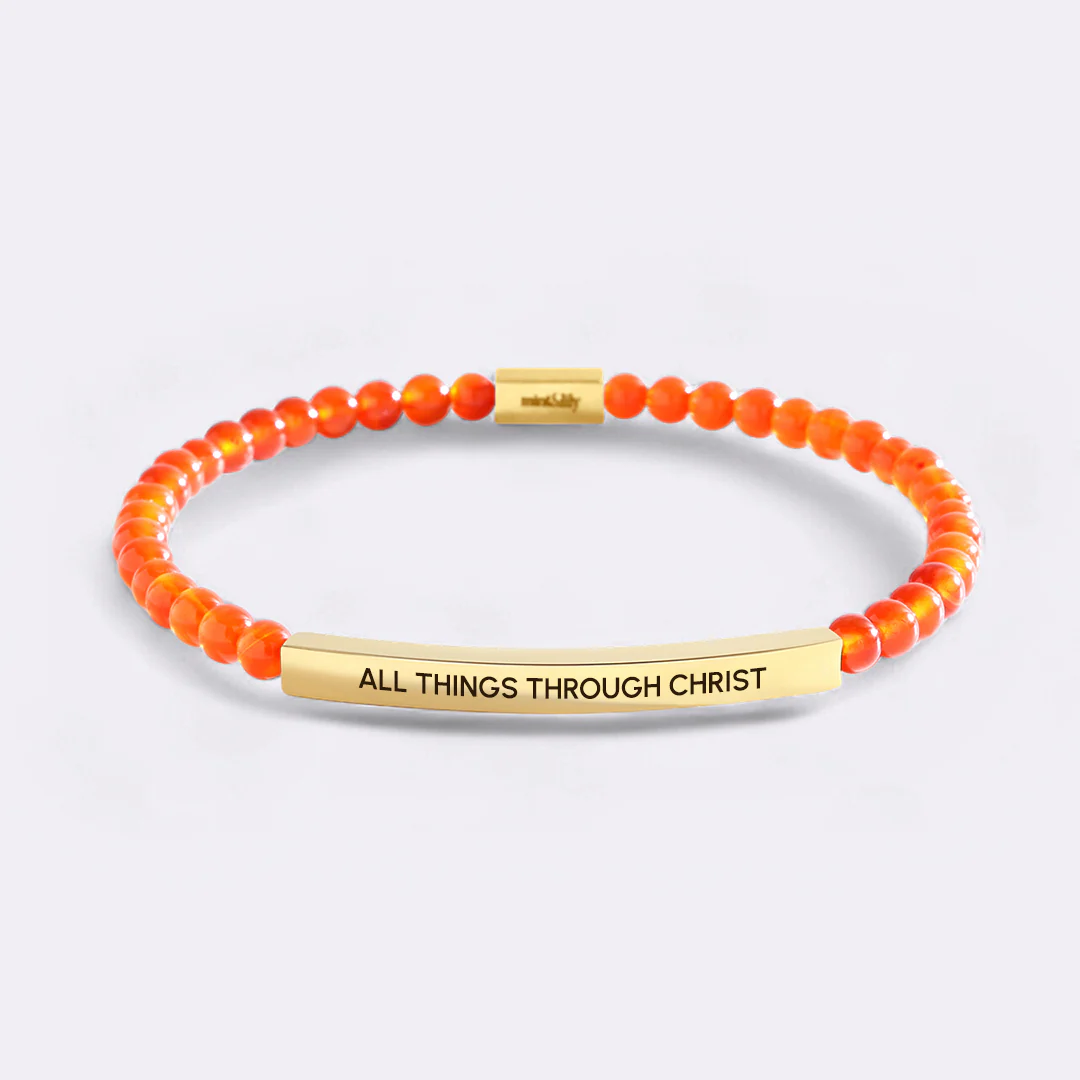 All Things Through Christ Beaded Inspire Bracelet