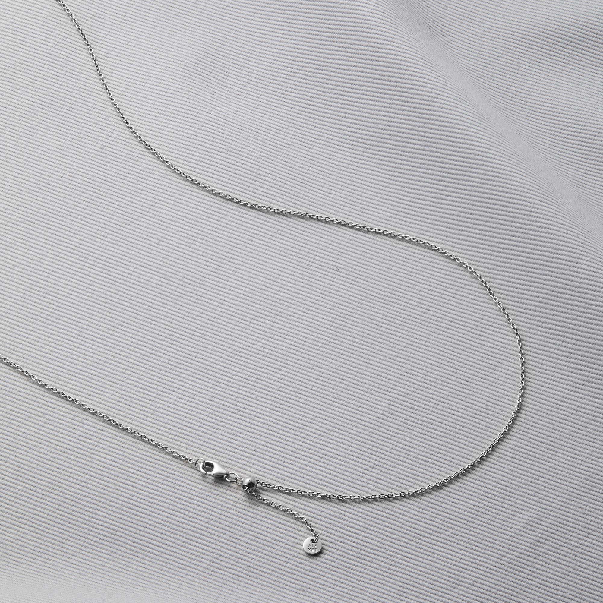 Italian Milano Sterling Silver Adjustable Chain Necklace