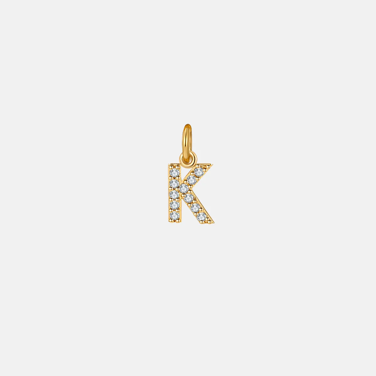 Dainty Pave Initial Charm
