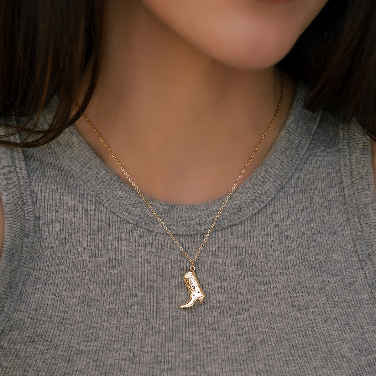 Cowboy Boot Necklace