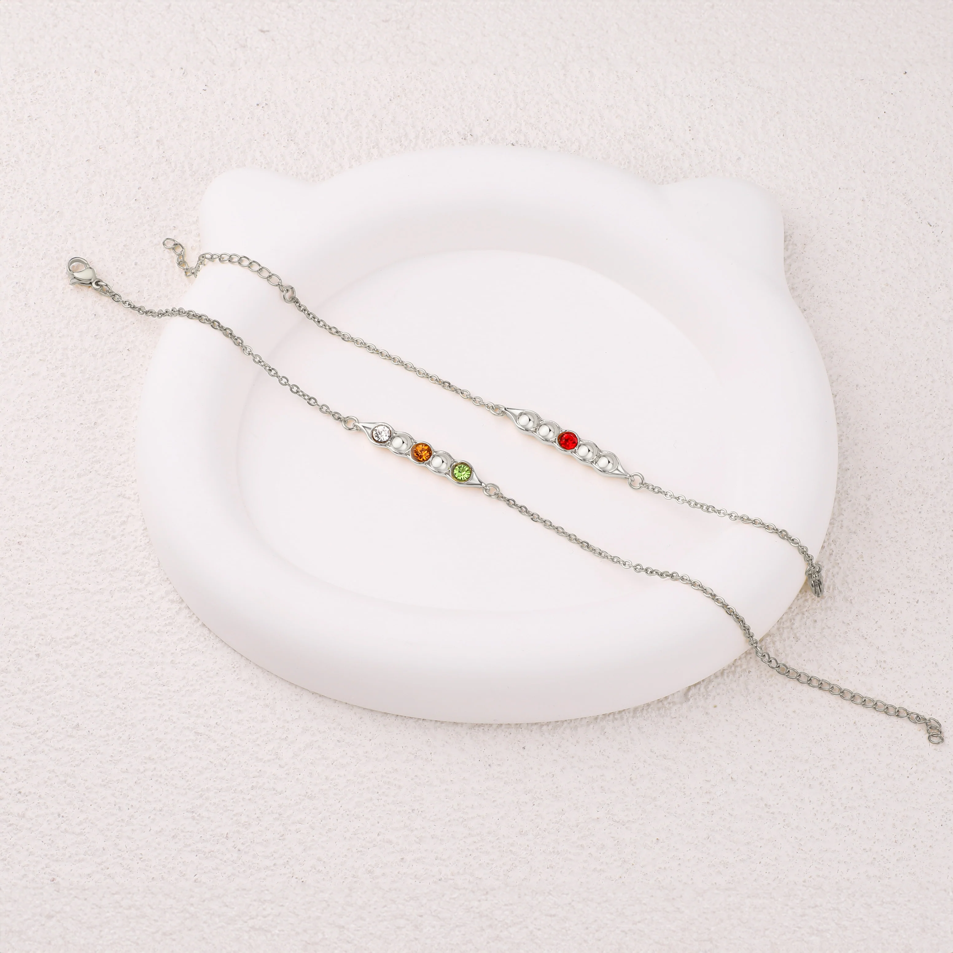 Peas in a Pod Birthstone Bracelet