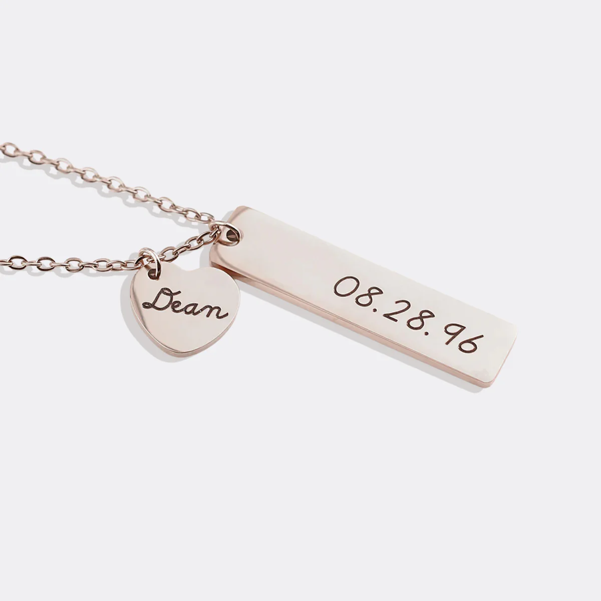 Engraved Heart Pendant Necklace • Best Friend Gift