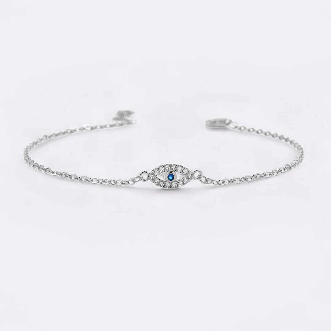 Dainty Evil Eye Charm Bracelet
