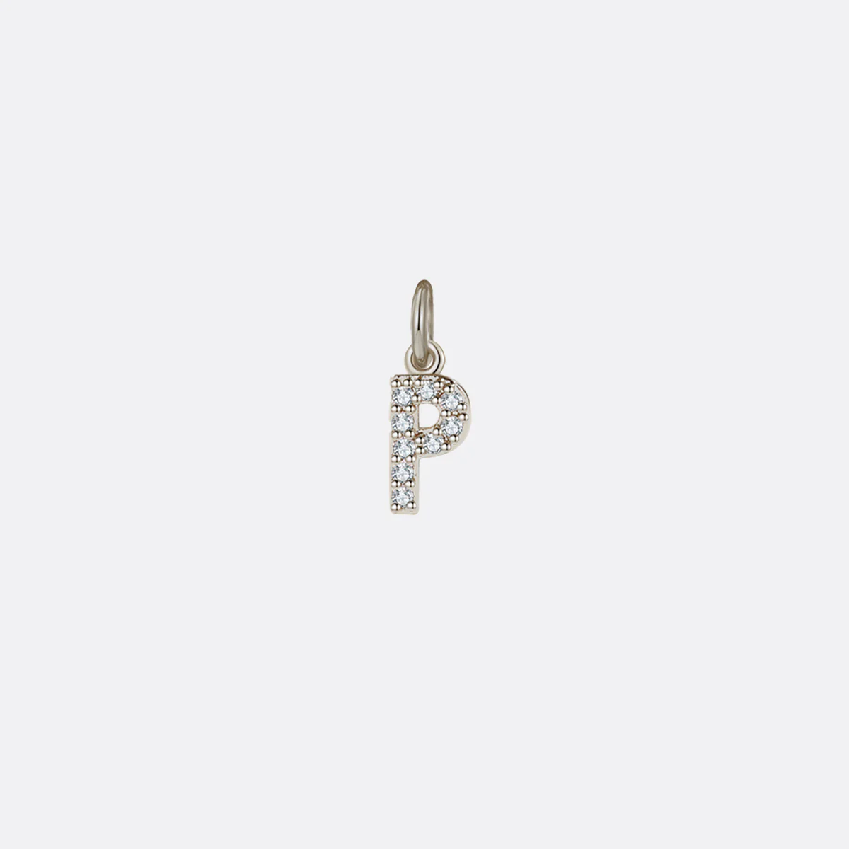 Dainty Pave Initial Charm