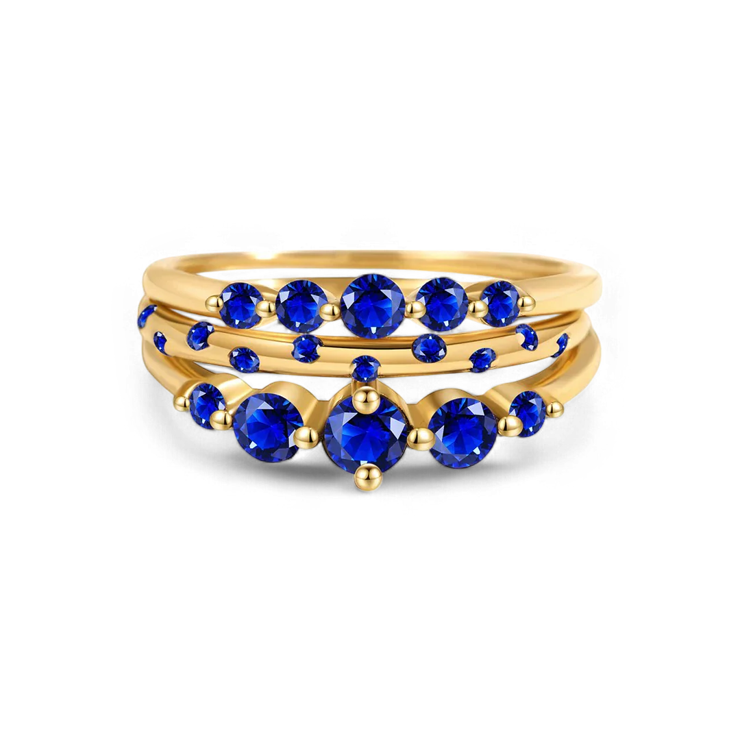 Birthstone Stacking Ring Set