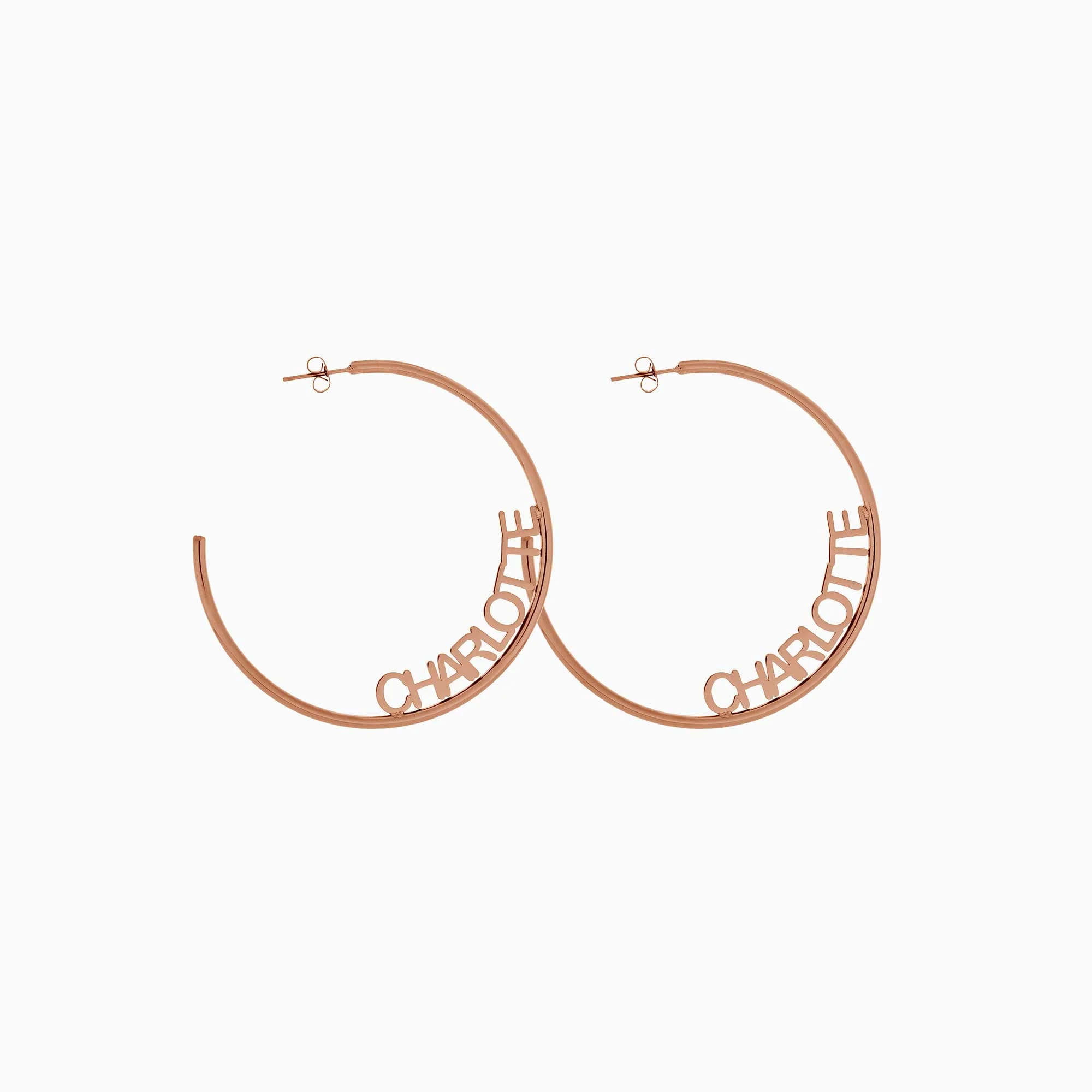 Personalized Name Hoop Earrings