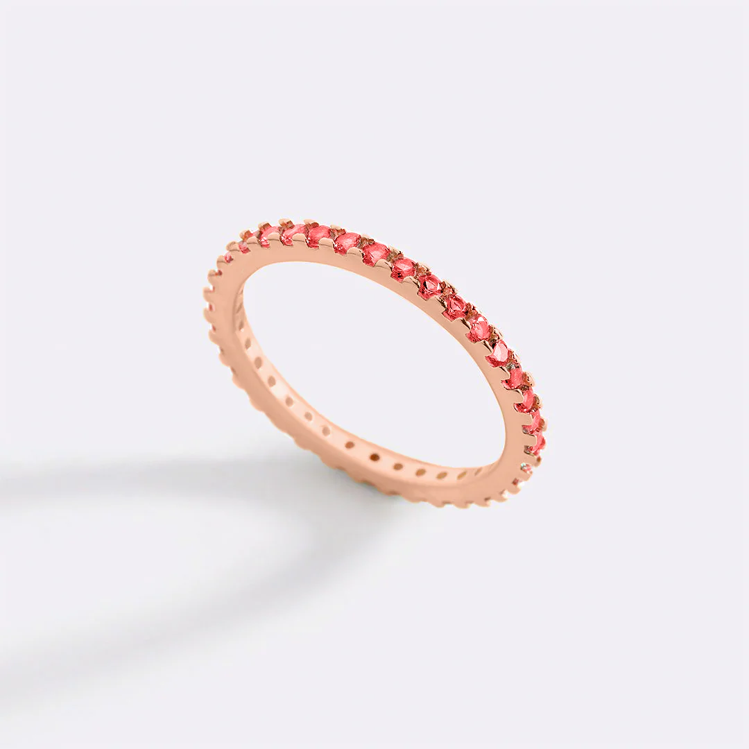 January Birthstone Eternity Stacking Ring