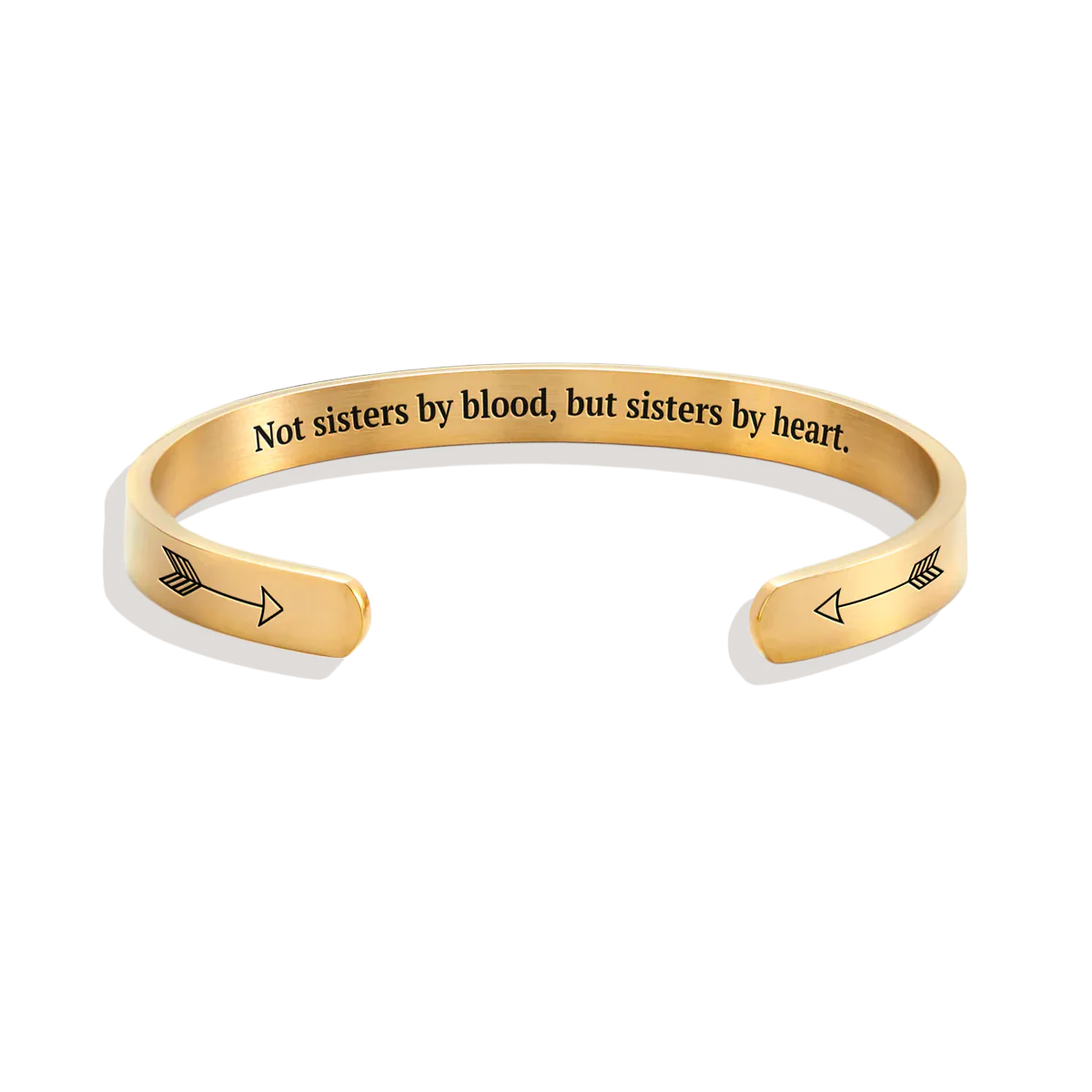 Not Sisters By Blood But Sisters By Heart Personalizable Cuff Bracelet