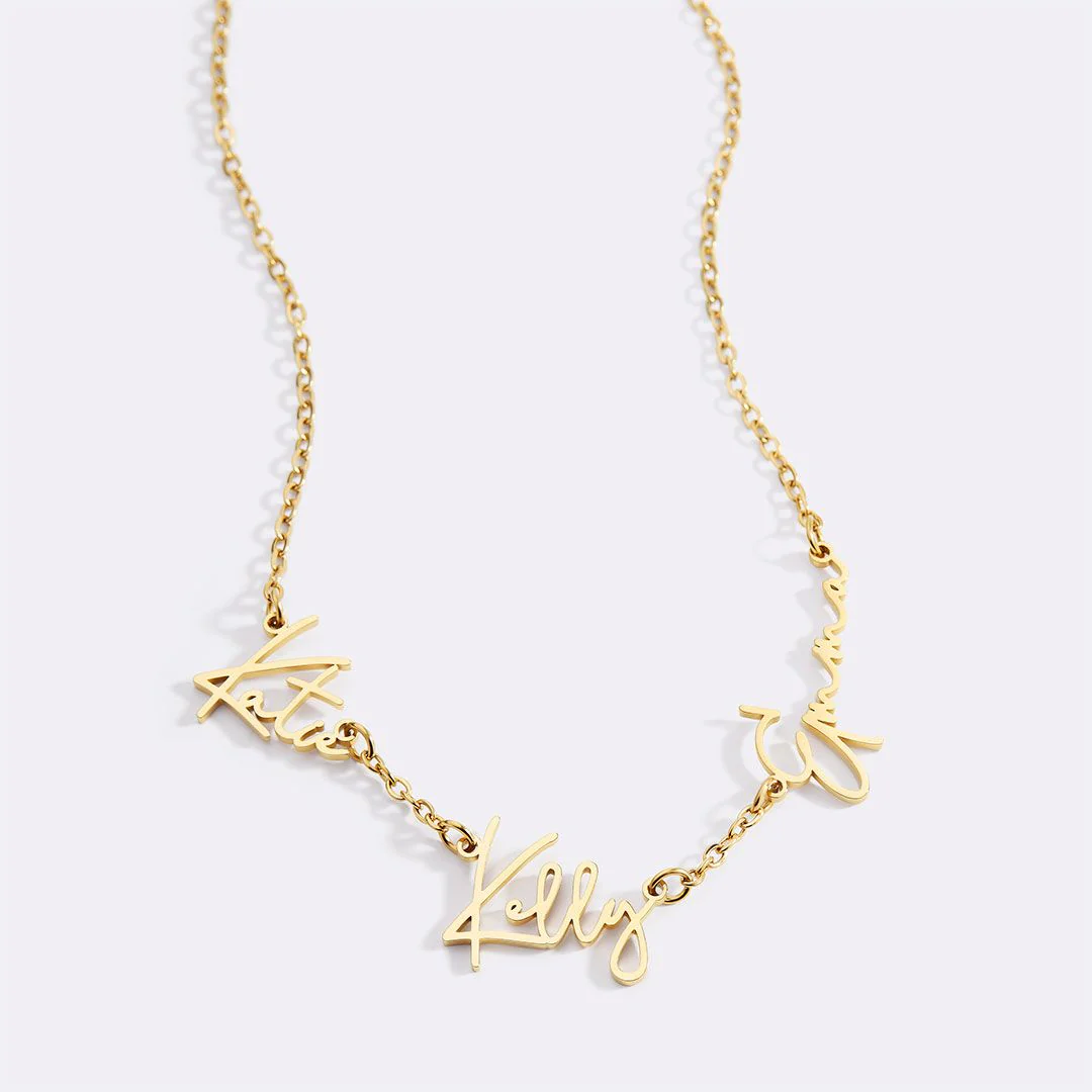 Monroe Triple Name Necklace