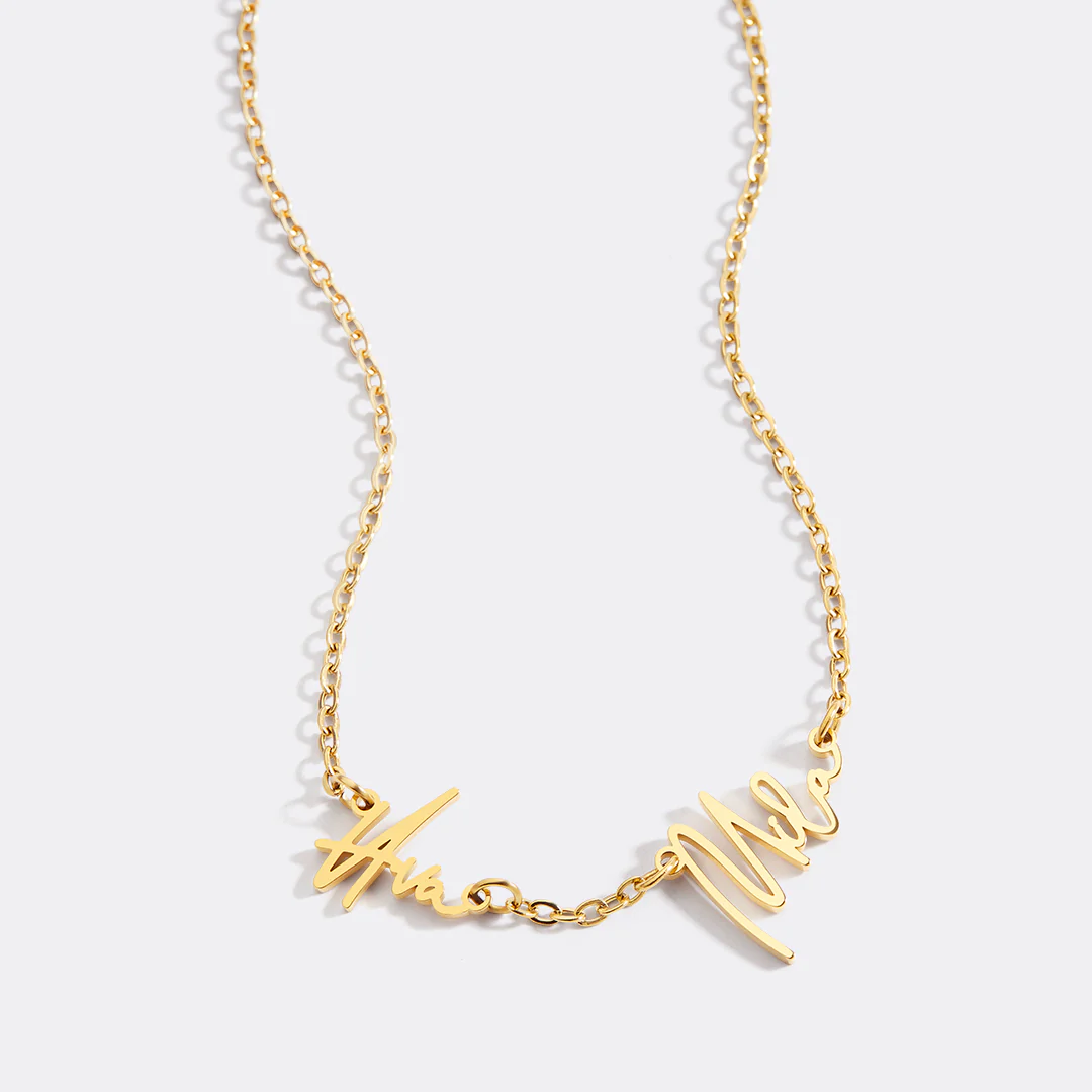 Monroe Double Name Necklace