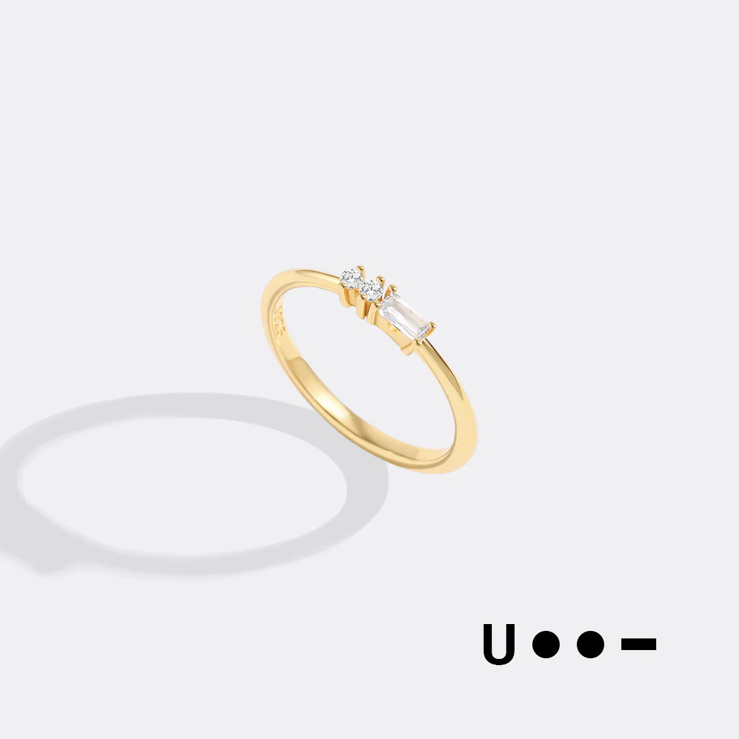 Dainty Personalized Morse Code Ring Size 12