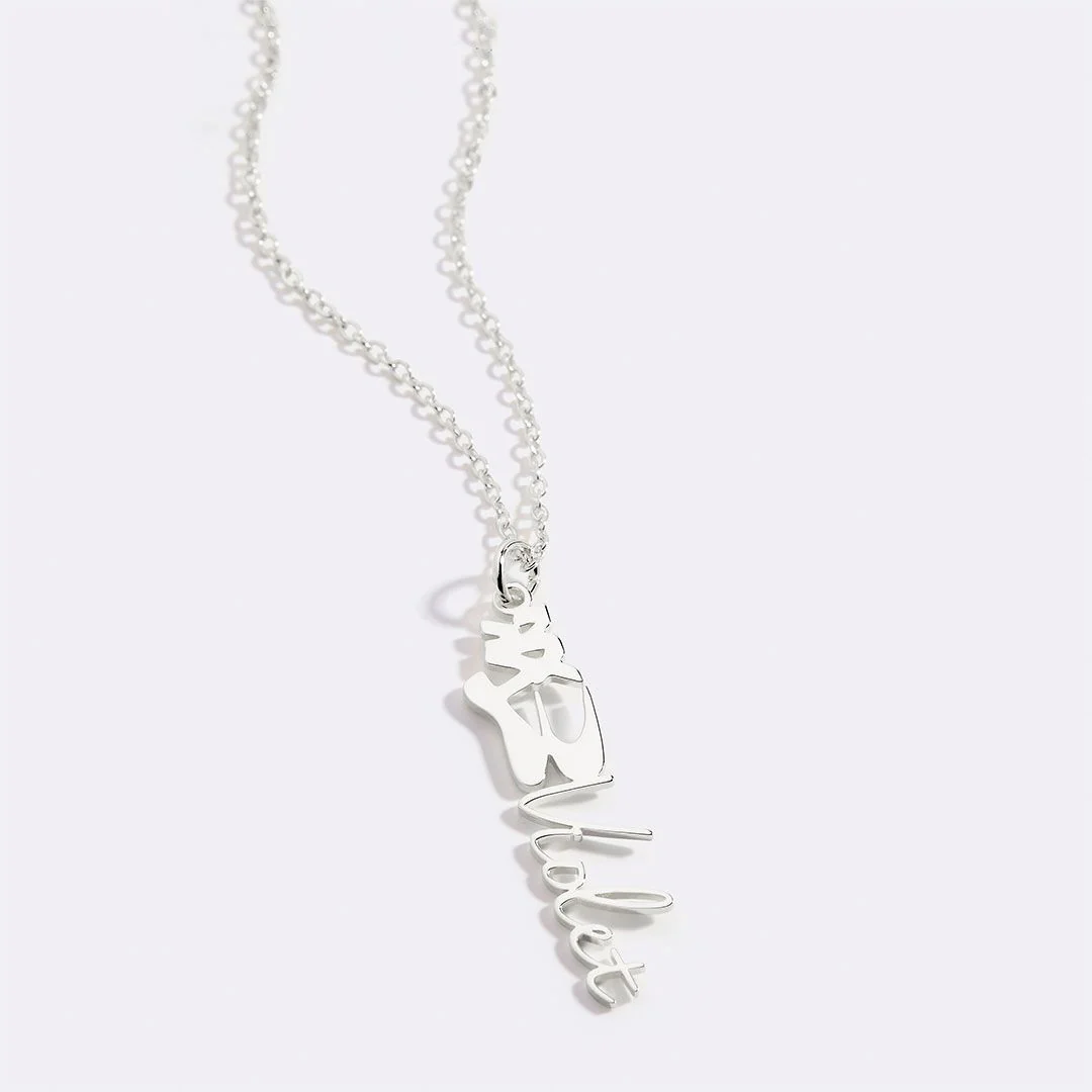 Ballet Shoes Name Necklace