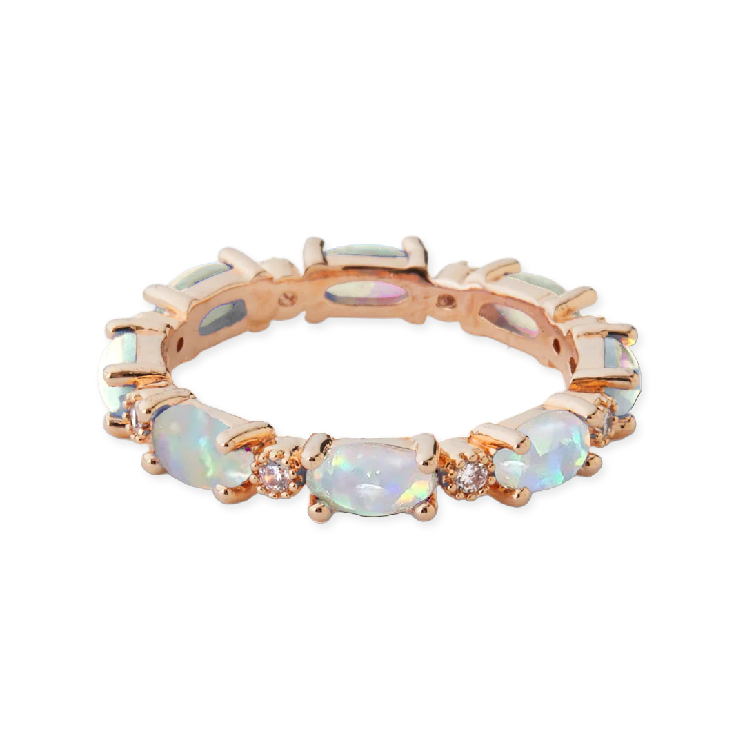 Eternity Fire Opal Ring