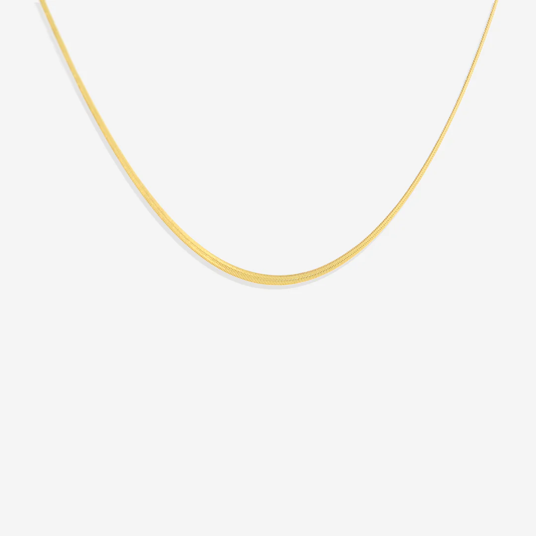 Dainty Herringbone Chain Necklace