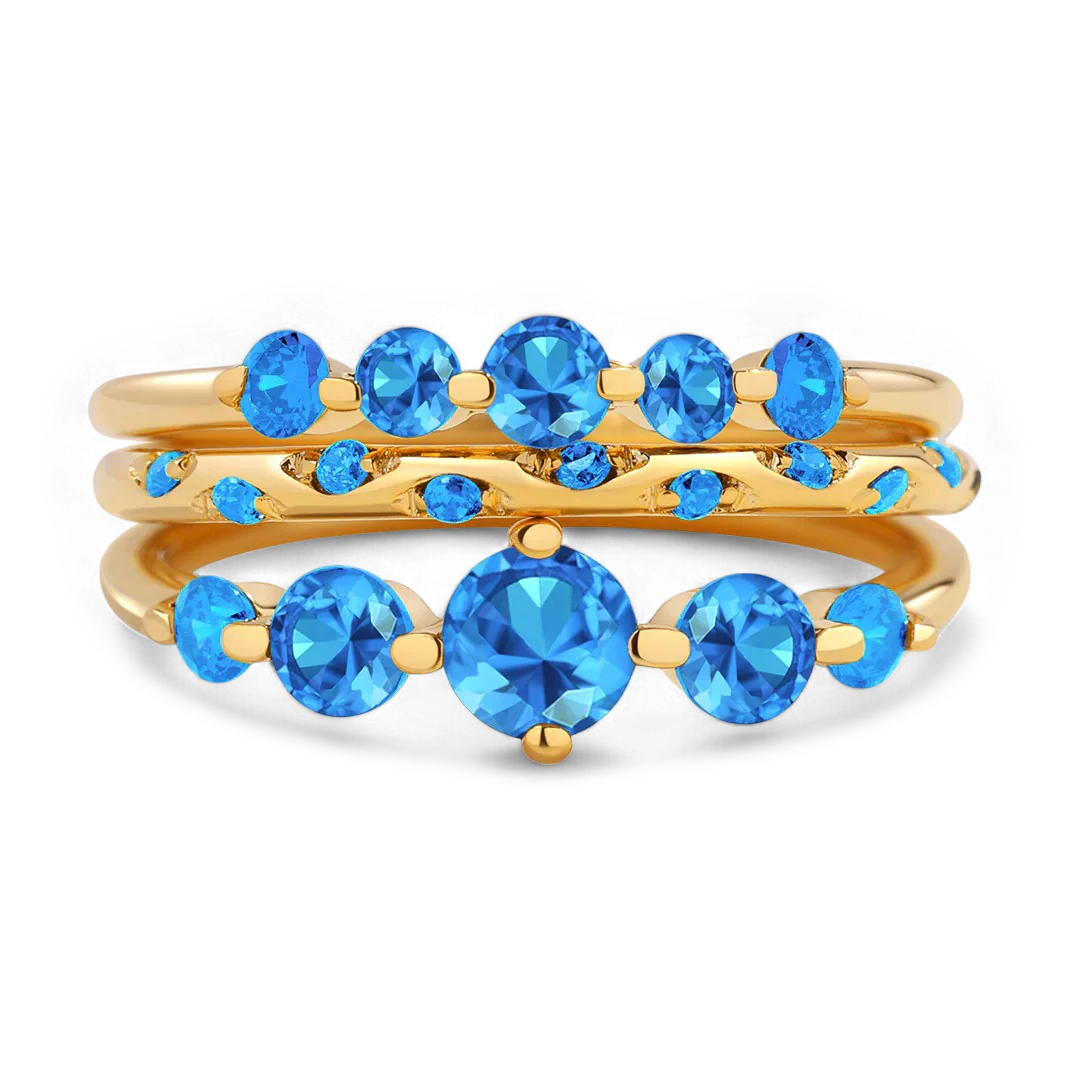 Birthstone Stacking Ring Set