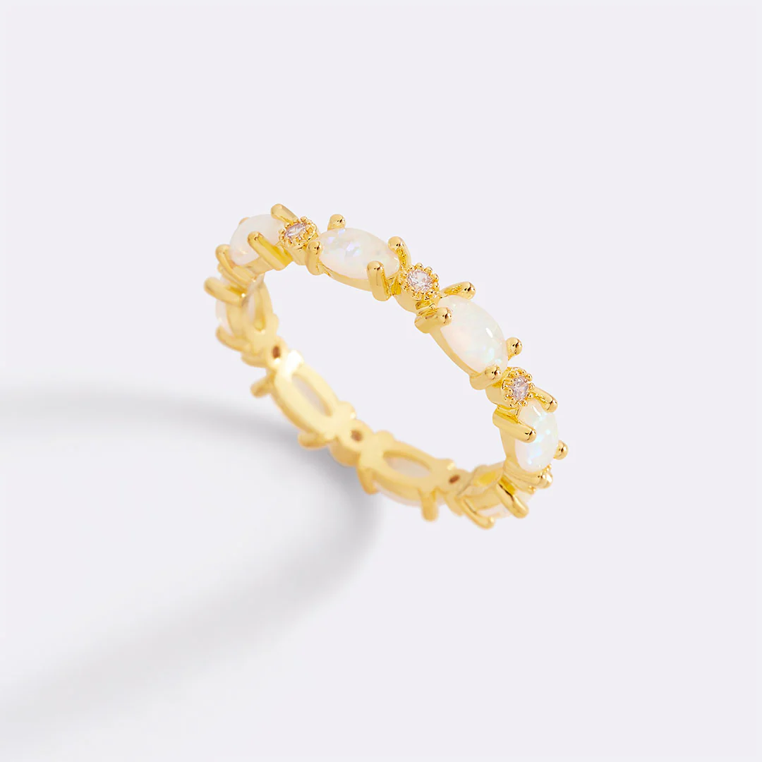 Eternity Fire Opal Ring