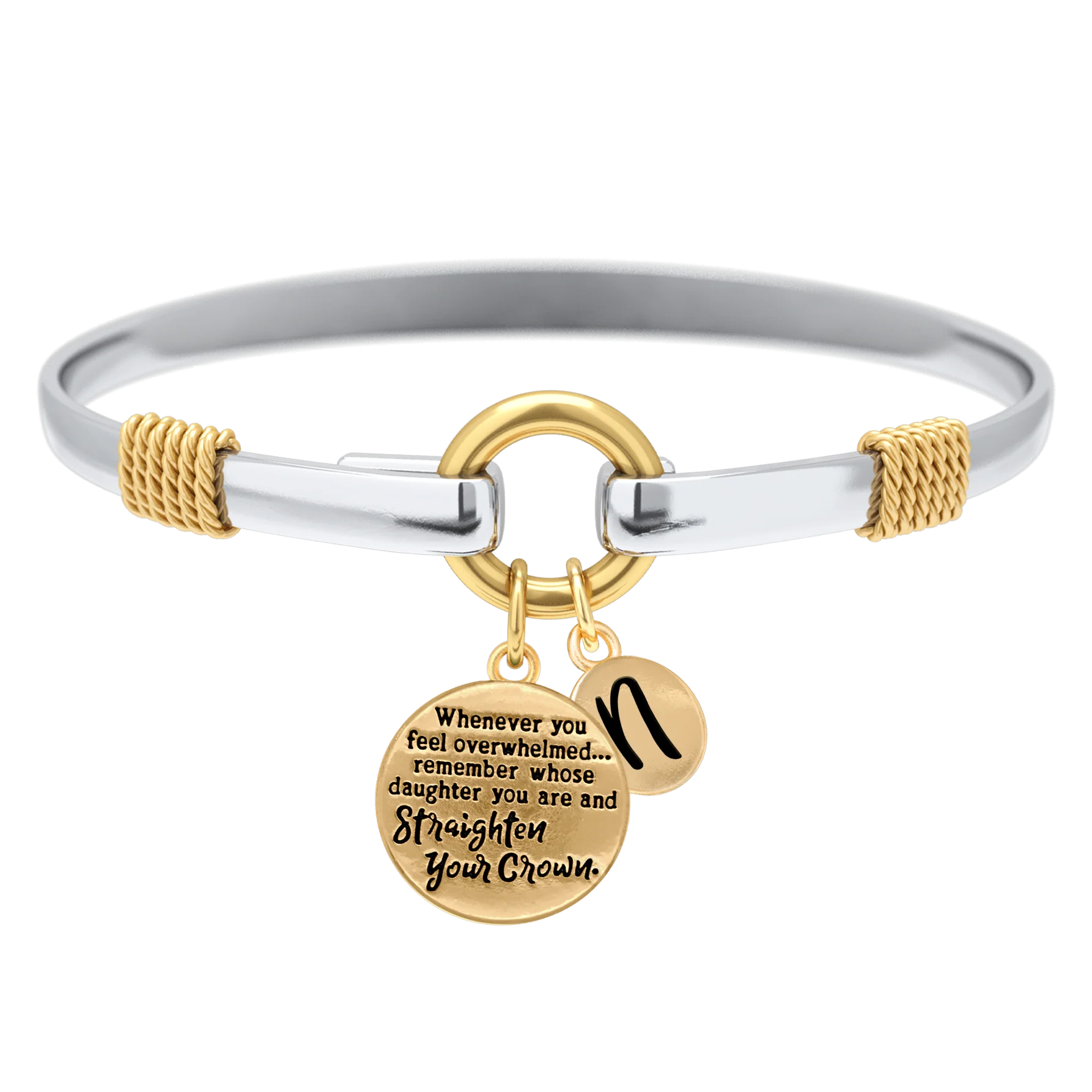 Straighten Your Crown - Two-Tone Charm Bracelet