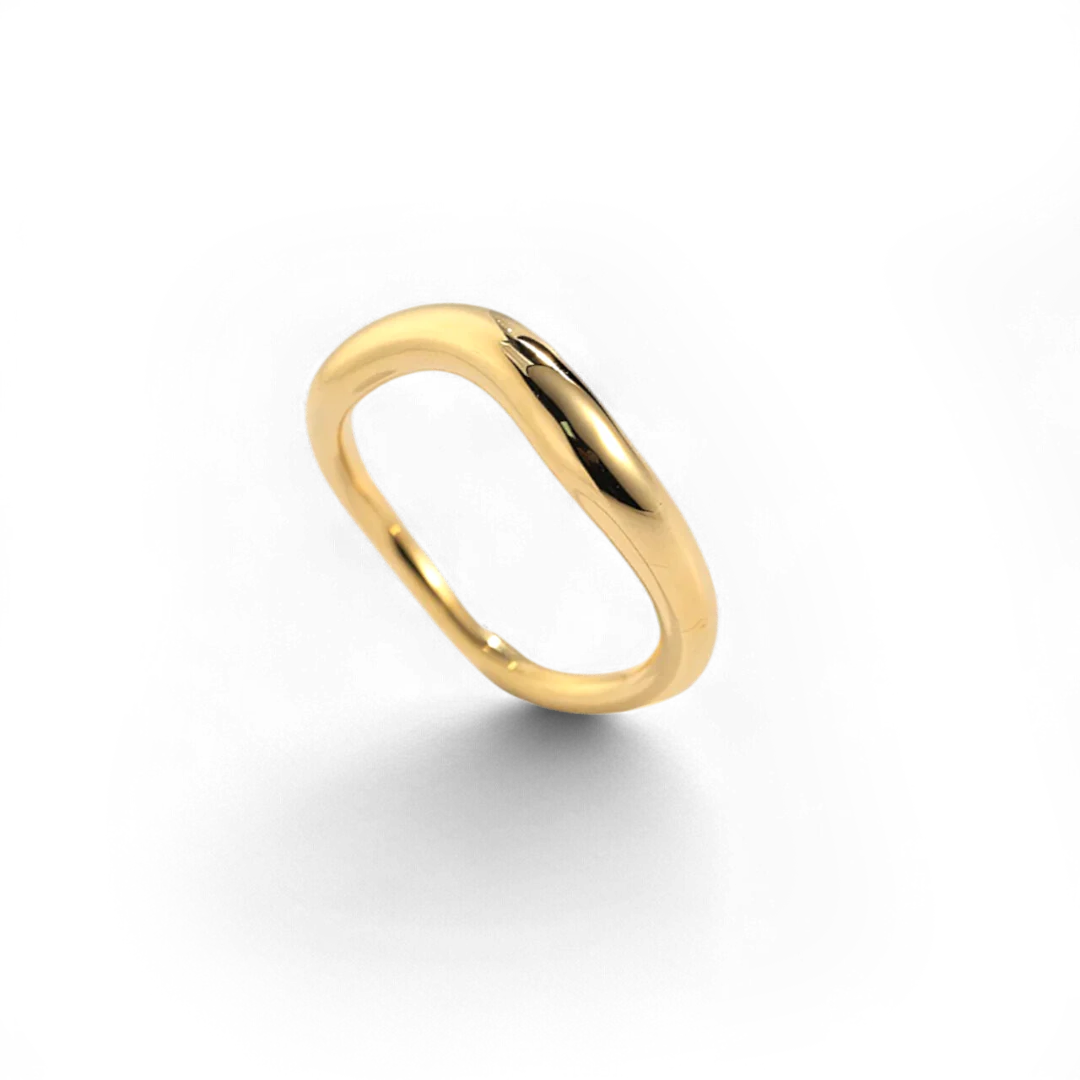 Sculptural Wavelength Ring