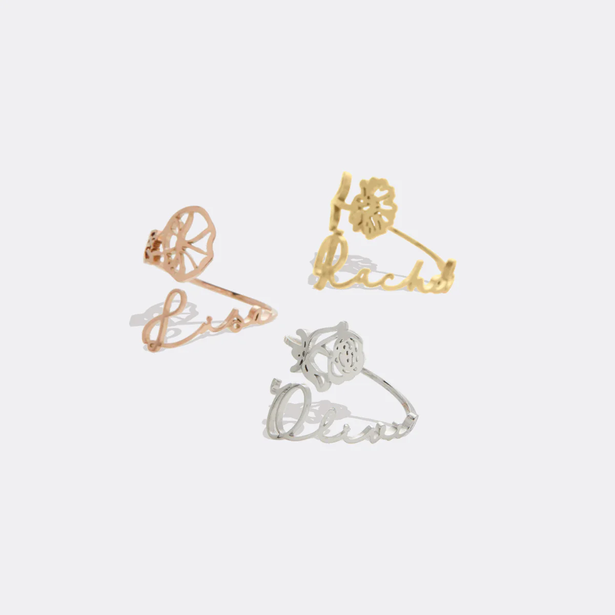 Birth Flower Name Ring