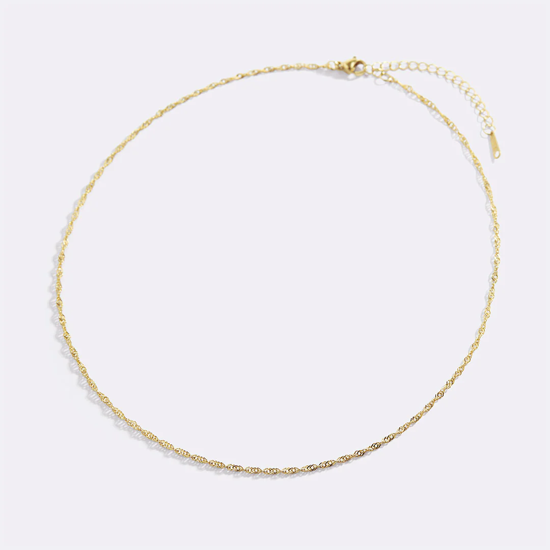 2mm Singapore Twist Chain Necklace