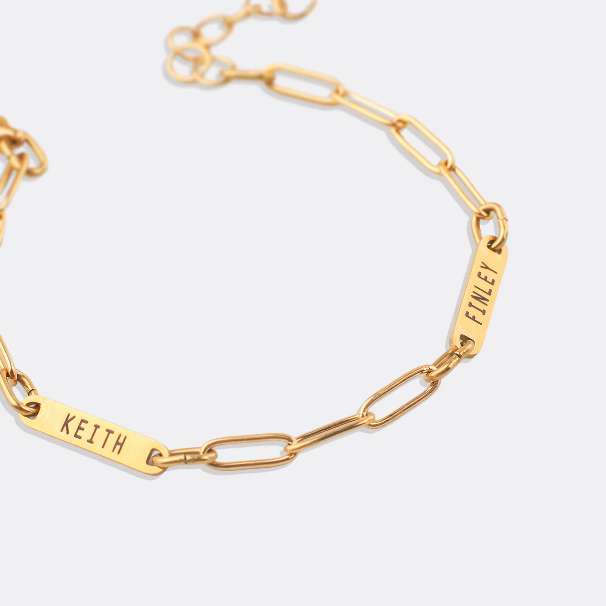 Personalized Paperclip Name Bracelet