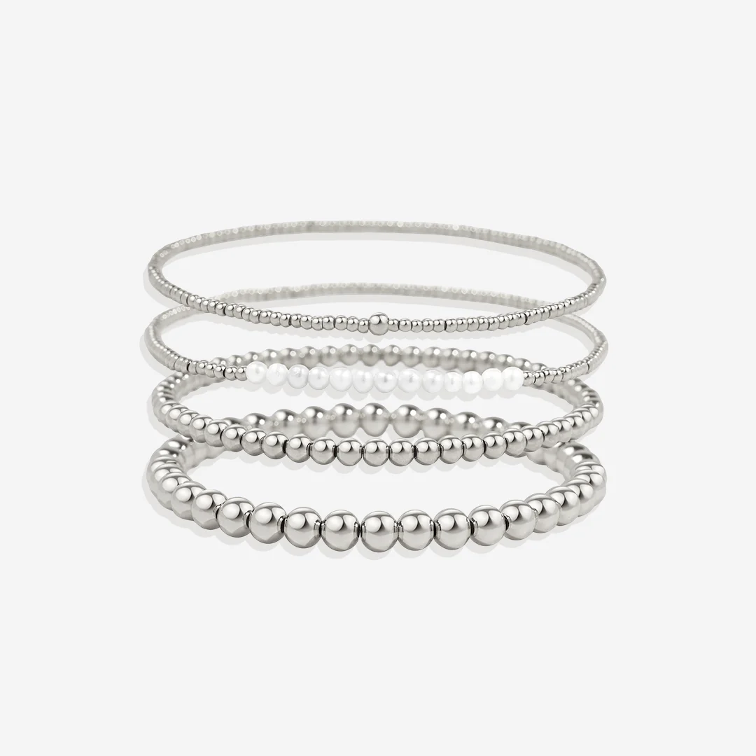 Everyday Pearl Bracelet Stacking Set
