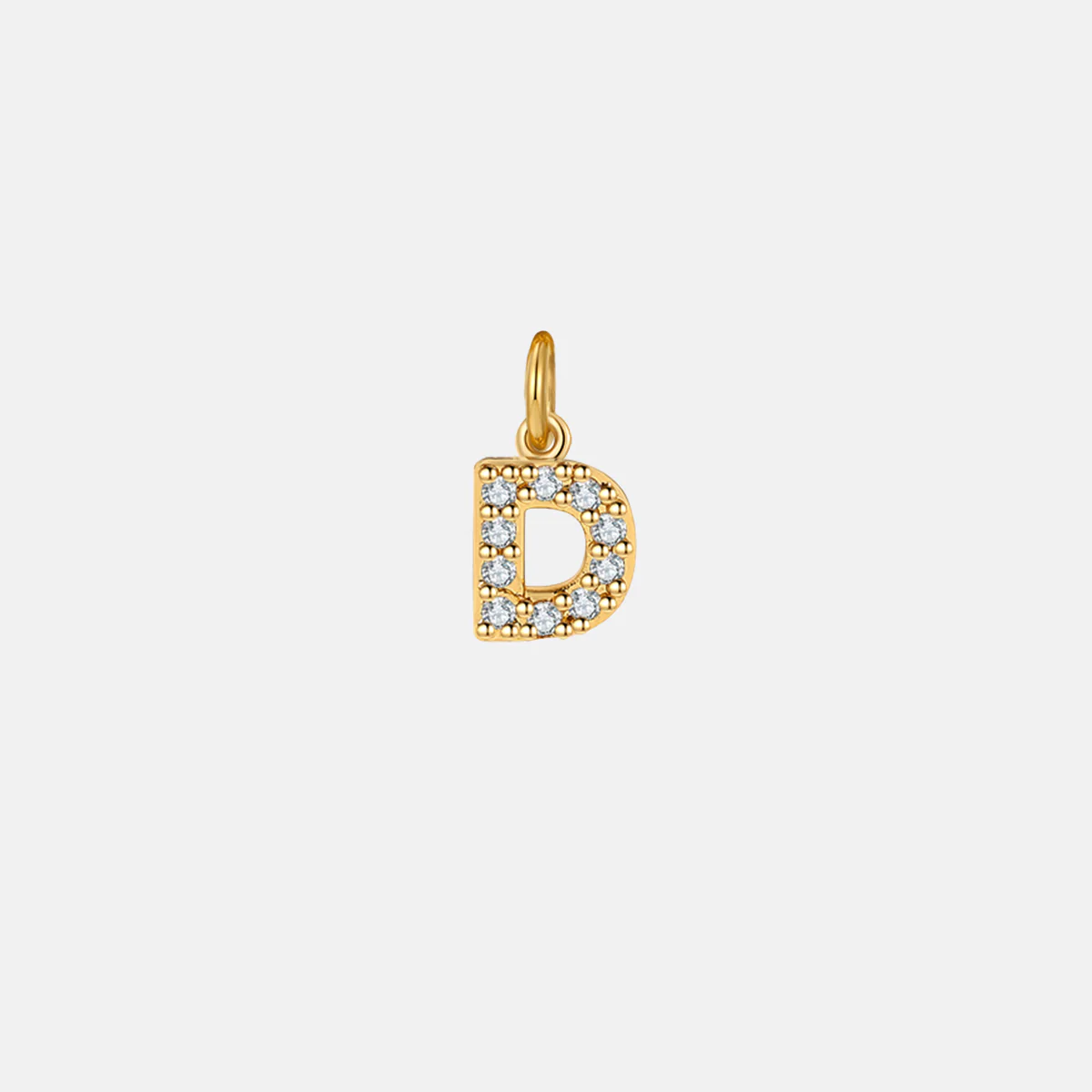 Dainty Pave Initial Charm
