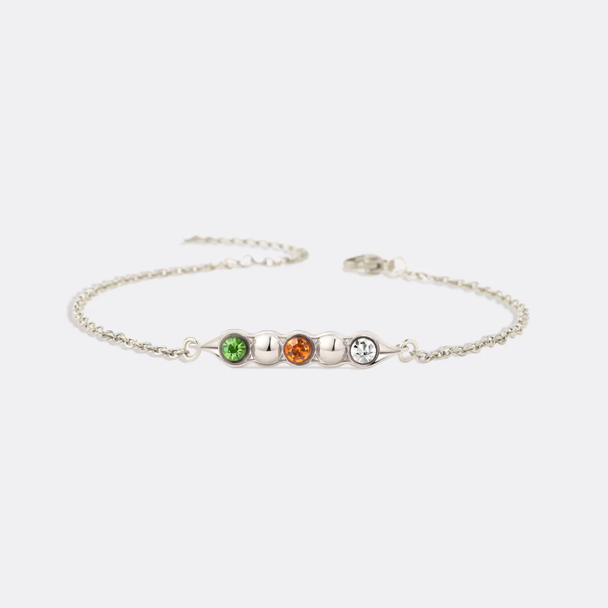 Peas in a Pod Birthstone Bracelet