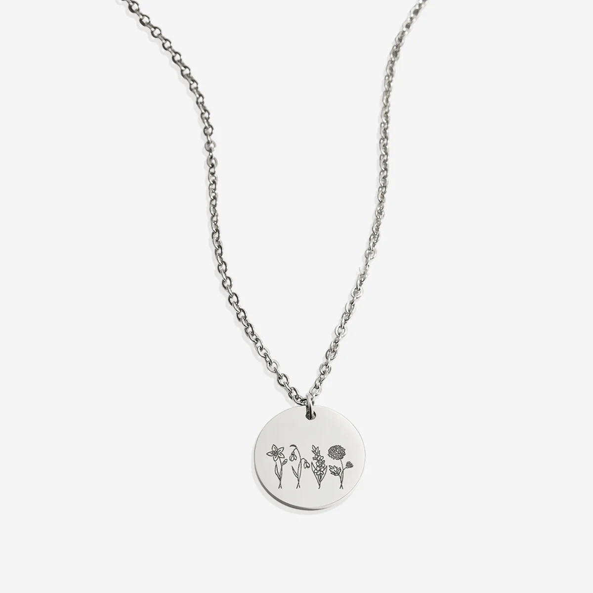 Birth Flower Bouquet Necklace