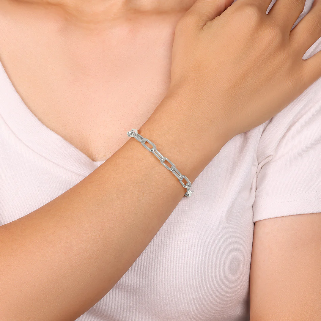 Open Link Paperclip Chain Bracelet