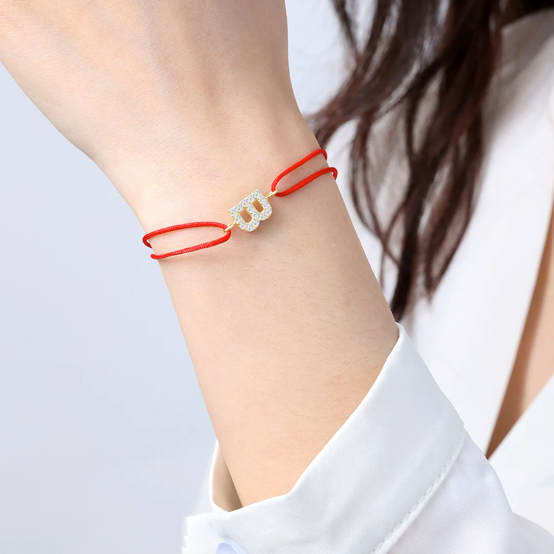 Initial String Adjustable Bracelet