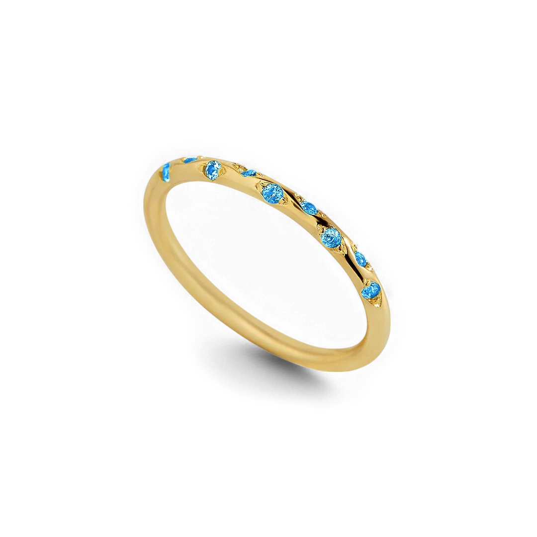 Dainty Constellation Birthstone Ring