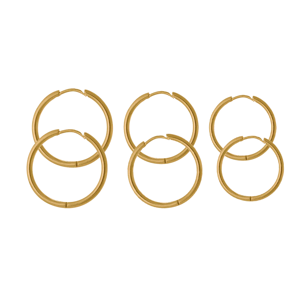 Triple Hoops Set
